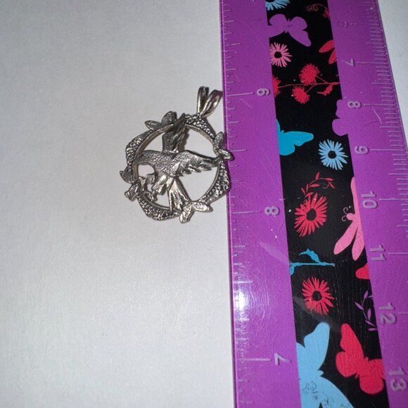 Sterling Silver Eagle Pendant, encircled - Picture 13 of 16